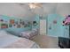 bedroom in blue with two beds, and decorated walls at 192 Adelaide Xing, Acworth, GA 30101