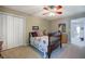 Bedroom with carpet, closet, and view to another room at 192 Adelaide Xing, Acworth, GA 30101