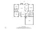 Detailed floor plan showcasing the layout with measurements of the bedrooms, kitchen, living room, and garage at 220 Rocky Point Rd, Covington, GA 30014