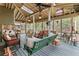 Comfortable screened porch provides a serene outdoor space with a swing and lots of room to relax at 3521 Jefferson Township Pkwy, Marietta, GA 30066