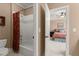 Bathroom area with shower and bedroom view at 3562 Langley Oaks Se Ct, Marietta, GA 30067