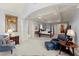 Large main bedroom with a sitting area, fireplace, and coffered ceiling at 3562 Langley Oaks Se Ct, Marietta, GA 30067