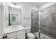 Bathroom featuring a modern vanity and a glass-enclosed shower at 687 Avondale Creek Dr, Decatur, GA 30032