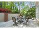 Patio with seating and a view of the trees at 2130 Federal Rd, Roswell, GA 30075