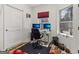 This office features a desk, multiple monitors, and a window with natural light at 283 Rosebay Ln, Sharpsburg, GA 30277