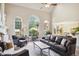 Inviting living room with large windows, fireplace, comfortable seating, and elegant décor at 3704 Wilkins Cir, Powder Springs, GA 30127