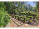 Backyard vegetable garden with raised beds and a wooden fence providing a tranquil space for gardening at 3704 Wilkins Cir, Powder Springs, GA 30127