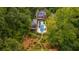 A beautiful aerial view reveals a stunning backyard pool area in a lush, green setting at 808 Lullwater Ne Rd, Atlanta, GA 30307