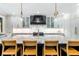 Gorgeous kitchen with marble countertop island, modern appliances, and pendant lighting at 808 Lullwater Ne Rd, Atlanta, GA 30307