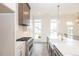 Well-appointed kitchen showcasing a quartz island with bar seating and high-end appliances at 560 Fisher Dr # 48, Alpharetta, GA 30009