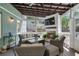 Relaxing screened porch features comfortable seating, fireplace, and natural light at 2759 Arbor Se Ave, Atlanta, GA 30317