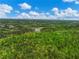 Breathtaking aerial view capturing a lake surrounded by dense, verdant forests at 3544 Candytuft Run, Auburn, GA 30011
