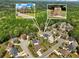 Aerial view of the neighborhood, highlighting the home's location near Little Mulberry Park at 3544 Candytuft Run, Auburn, GA 30011