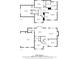 Detailed floor plan showcasing layout of both floors, highlighting room sizes and connections within the home at 2009 Westside Ln, Woodstock, GA 30189