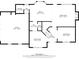 First floor layout showcasing kitchen, Gathering room, dining room, garage and living spaces with dimensions at 2009 Westside Ln, Woodstock, GA 30189