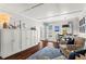 Bright living room with hardwood floors, built-in cabinets and decor at 2801 Livsey Dr, Tucker, GA 30084