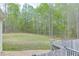 Expansive backyard featuring a lush lawn and dense woodland at 1484 W Prospect Dr, Lawrenceville, GA 30043