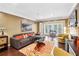 Comfortable living room with modern furnishings, a fireplace, and access to a patio, ideal for entertaining at 3201 Lenox Ne Rd # 22, Atlanta, GA 30324