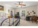 Spacious bedroom features a ceiling fan, closet and lots of natural light at 1261 Lavista Ne Rd # J-4, Atlanta, GA 30324