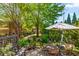 Outdoor seating area with lush landscaping and mature trees at 1261 Lavista Ne Rd # J-4, Atlanta, GA 30324