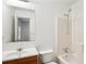 Cozy bathroom with updated vanity and tub-shower combo, featuring a large mirror at 2962 Invermere Woods Ct, Lithonia, GA 30038