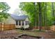 Spacious backyard featuring a wood fence and lots of green trees at 1043 Foxhollow Trl, Canton, GA 30115