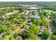 Aerial view features houses surrounded by lush trees, schools, baseball fields and athletic tracks at 1153 Chatsworth Dr, Avondale Estates, GA 30002
