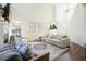Bright living room with soaring ceilings, a cozy fireplace, and ample natural light at 2525 Ashton Dr, Roswell, GA 30076