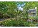 Secluded backyard features lush landscaping, mature trees, and a charming deck, perfect for outdoor entertaining and relaxation at 446 Harold Ne Ave, Atlanta, GA 30307