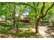 Lush backyard with mature trees and landscaping creating a serene and private outdoor space at 1851 Mount Vernon Rd, Dunwoody, GA 30338