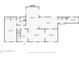 Detailed floor plan of the home featuring the layout of the living room, kitchen, and bedrooms at 1851 Mount Vernon Rd, Dunwoody, GA 30338