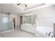 Bathroom featuring a glass shower, tile floor, and soaking tub at 4609 Mctyre Way, Marietta, GA 30064