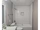 Modern bathroom with subway tile shower and new fixtures at 6401 Wedgeview Ct # 6401, Tucker, GA 30084