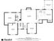 Detailed floor plan showcasing a spacious layout with bedrooms, kitchen, living room, and screened porch at 9295 Martin Rd, Roswell, GA 30076
