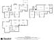 Overall floor plan showing layouts of the basement, first floor, and second floor at 9295 Martin Rd, Roswell, GA 30076