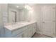 Bright bathroom with double vanity and a large mirror at 166 Bluffington Way, Marietta, GA 30066