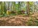 Overgrown backyard with a shed and view of the back of the house at 2680 Irene Dr, Marietta, GA 30066