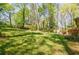 Expansive backyard featuring a lush lawn, mature trees, and tranquil setting at 2680 Irene Dr, Marietta, GA 30066