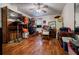 Bedroom with wooden floors and ceiling fan at 2680 Irene Dr, Marietta, GA 30066