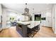 Spacious kitchen with an oversized island, modern appliances, and a view of the backyard at 265 Tara Trl, Atlanta, GA 30327