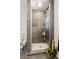 Contemporary bathroom with glass-enclosed shower and modern fixtures at 3143 Church St, East Point, GA 30344