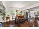 Eat-in kitchen with stainless steel appliances and stylish lighting at 3143 Church St, East Point, GA 30344