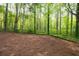 A spacious backyard surrounded by dense trees, with a partially fenced perimeter at 69 Due West Pass, Dallas, GA 30157