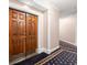 Beautiful front door entrance with an unit number and decorative hardware on a carpeted floor at 2865 Lenox Ne Rd # 504, Atlanta, GA 30324