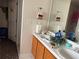 Bathroom featuring double sinks and lots of vanity countertop space at 4206 Shoreside Cir, Snellville, GA 30039