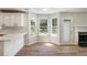 Cozy breakfast nook featuring modern flooring, bright windows, and access to the outside at 1076 Field View Dr, Mcdonough, GA 30253