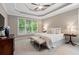 Spacious main bedroom with tray ceiling, large windows, and elegant furnishings at 1315 Woodland Trce, Cumming, GA 30041