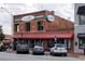 Exterior of La Cazuela Mexican Restaurant; sign displayed on the exterior brick wall at 1800 Jordan Brook Dr, Lawrenceville, GA 30043