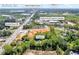 Aerial view highlighting a prime piece of property close to Buford High School and the Buford Youth Sports Complex in Buford, GA at 407 Thunder Rd, Buford, GA 30518