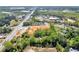 Aerial view of development property surrounded by lush greenery, easy access to roads, and a mix of residential and commercial areas at 407 Thunder Rd, Buford, GA 30518